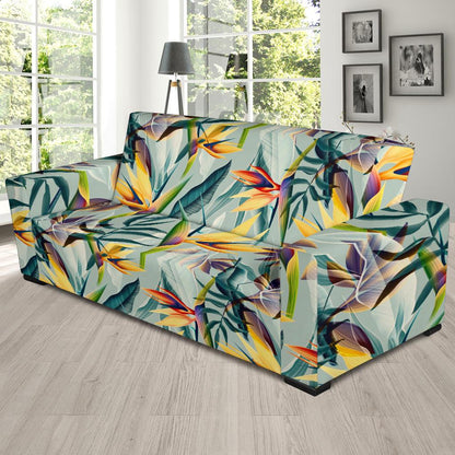 Tropical Flower Pattern Print Design TF022 Sofa Slipcover-JORJUNE.COM