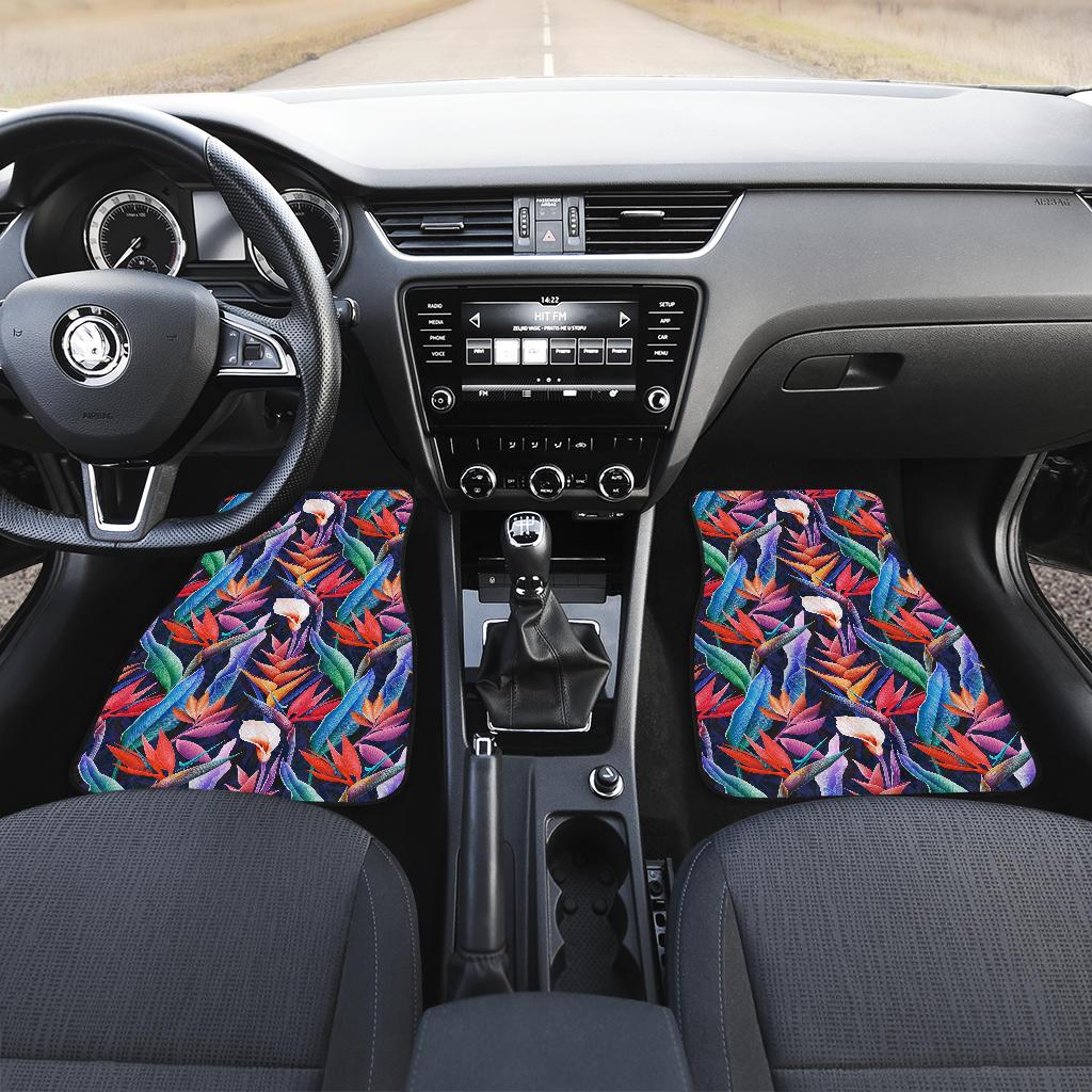 Tropical Flower Pattern Print Design TF023 Car Floor Mats-JORJUNE.COM