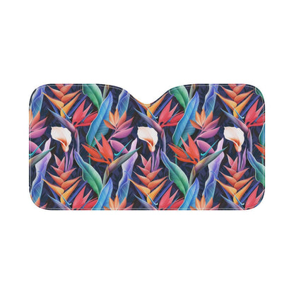 Tropical Flower Pattern Print Design TF023 Car Sun Shade-JorJune