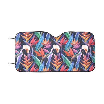 Tropical Flower Pattern Print Design TF023 Car Sun Shade-JorJune