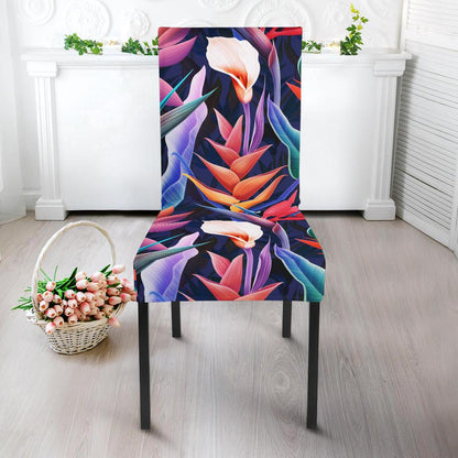 Tropical Flower Pattern Print Design TF023 Dining Chair Slipcover-JORJUNE.COM