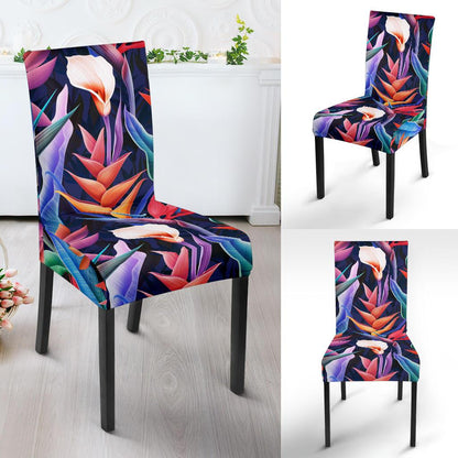 Tropical Flower Pattern Print Design TF023 Dining Chair Slipcover-JORJUNE.COM