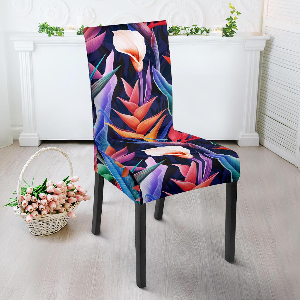 Tropical Flower Pattern Print Design TF023 Dining Chair Slipcover-JORJUNE.COM