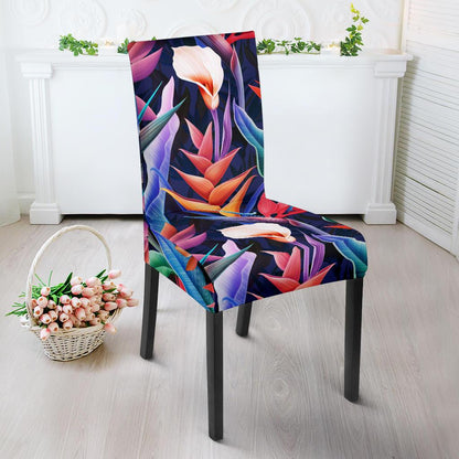 Tropical Flower Pattern Print Design TF023 Dining Chair Slipcover-JORJUNE.COM