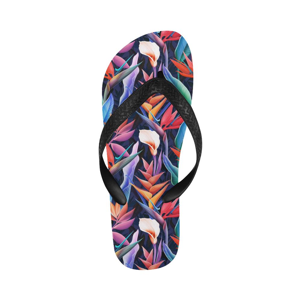 Tropical Flower Pattern Print Design TF023 Flip Flops-JorJune