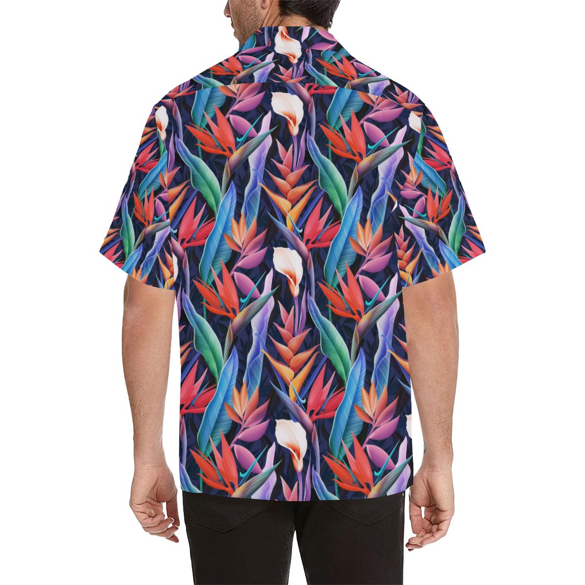Tropical Flower Pattern Print Design TF023 Men Hawaiian Shirt-JorJune