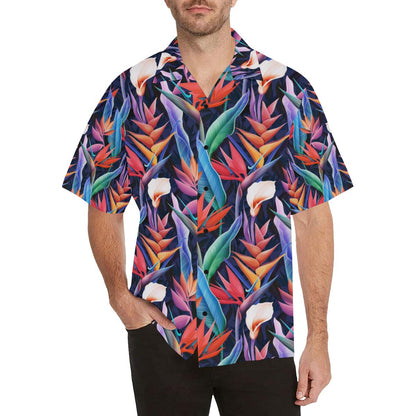 Tropical Flower Pattern Print Design TF023 Men Hawaiian Shirt-JorJune
