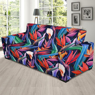 Tropical Flower Pattern Print Design TF023 Sofa Slipcover-JORJUNE.COM