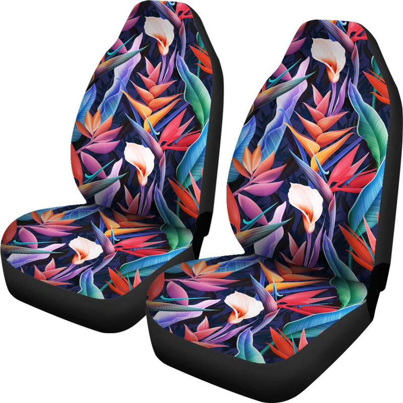 Tropical Flower Pattern Print Design TF023 Universal Fit Car Seat Covers-JorJune