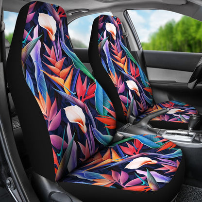 Tropical Flower Pattern Print Design TF023 Universal Fit Car Seat Covers-JorJune