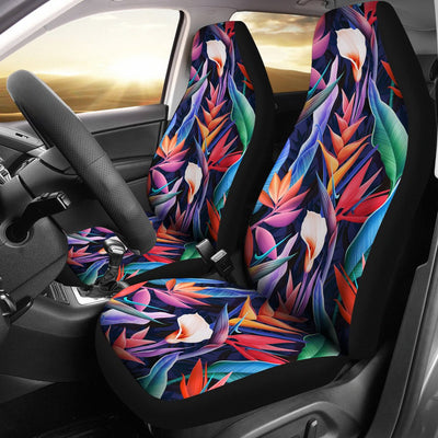 Tropical Flower Pattern Print Design TF023 Universal Fit Car Seat Covers-JorJune