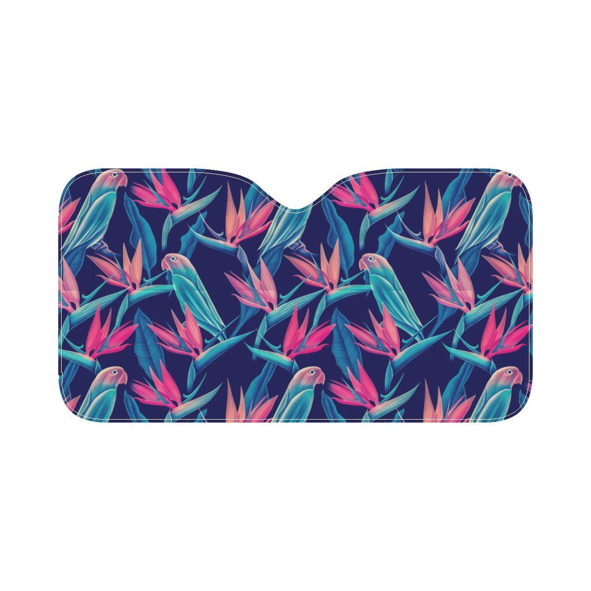 Tropical Flower Pattern Print Design TF024 Car Sun Shade-JorJune