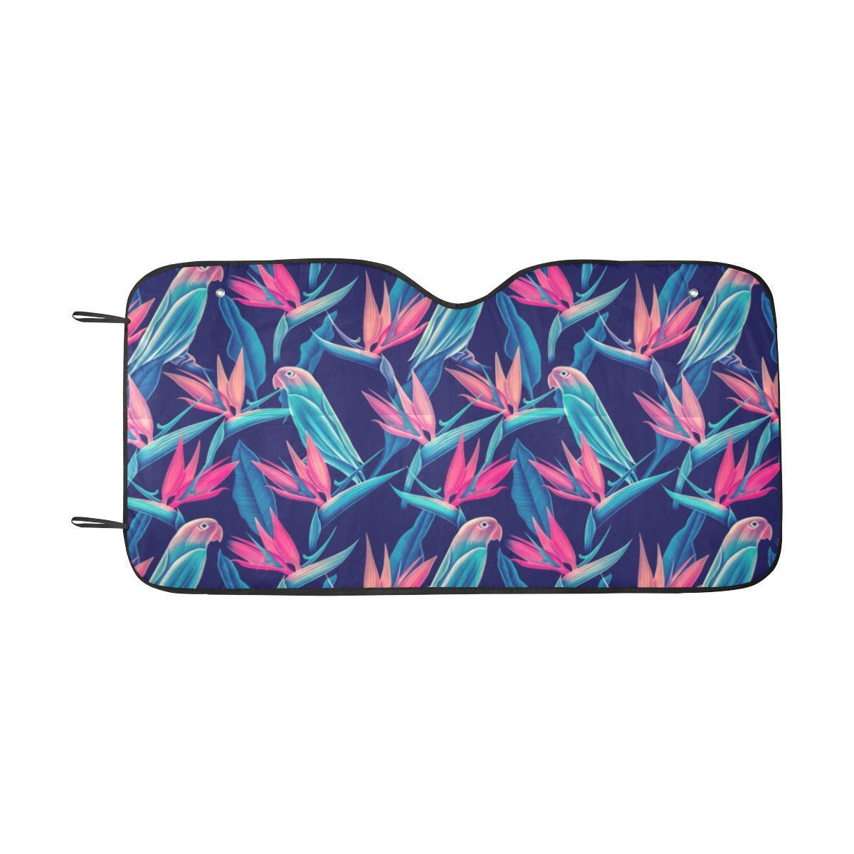 Tropical Flower Pattern Print Design TF024 Car Sun Shade-JorJune