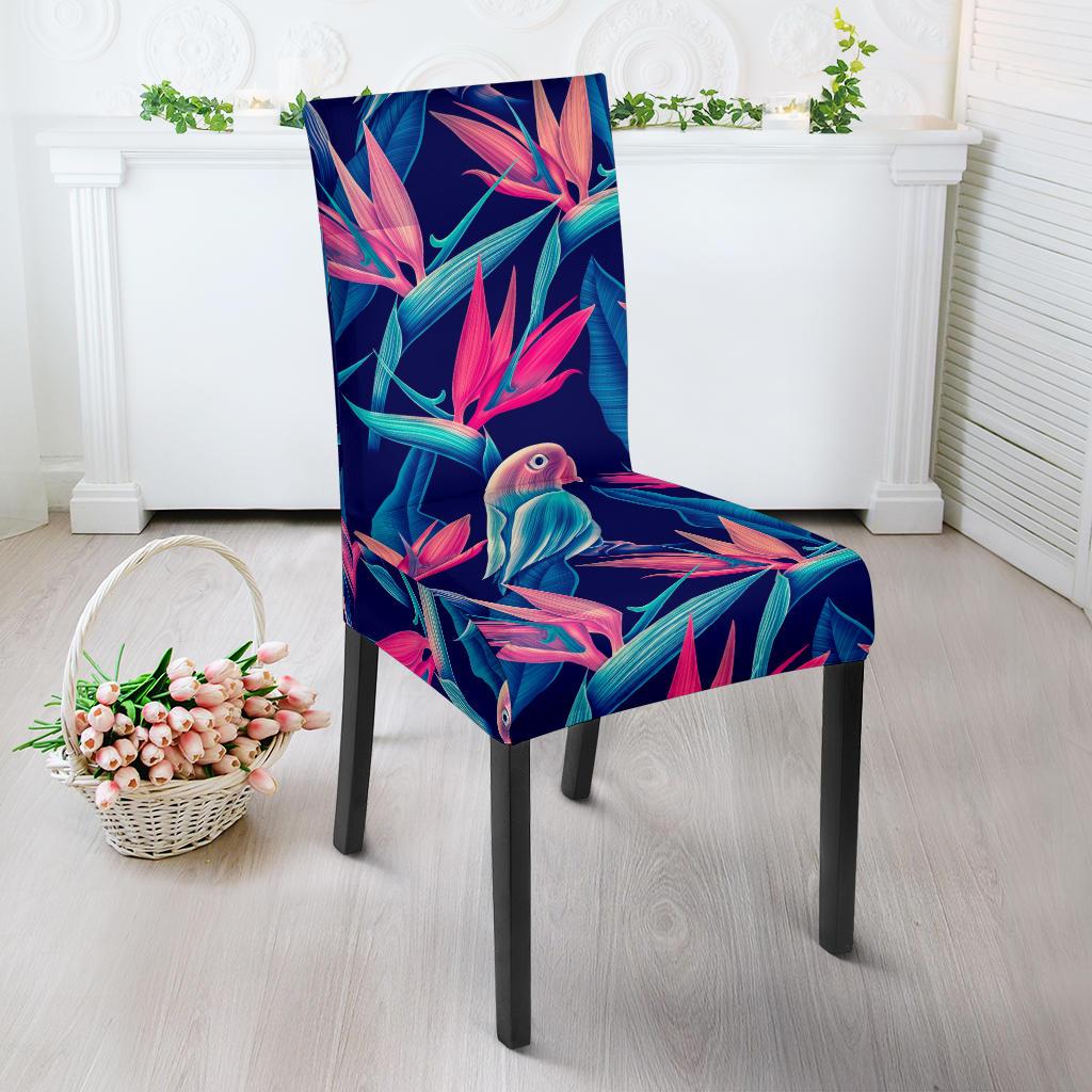 Tropical Flower Pattern Print Design TF024 Dining Chair Slipcover-JORJUNE.COM