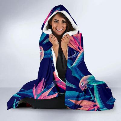 Tropical Flower Pattern Print Design TF024 Hooded Blanket-JORJUNE.COM