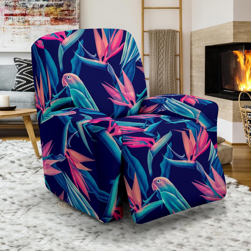 Tropical Flower Pattern Print Design TF024 Recliner Slipcover-JORJUNE.COM