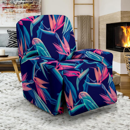 Tropical Flower Pattern Print Design TF024 Recliner Slipcover-JORJUNE.COM