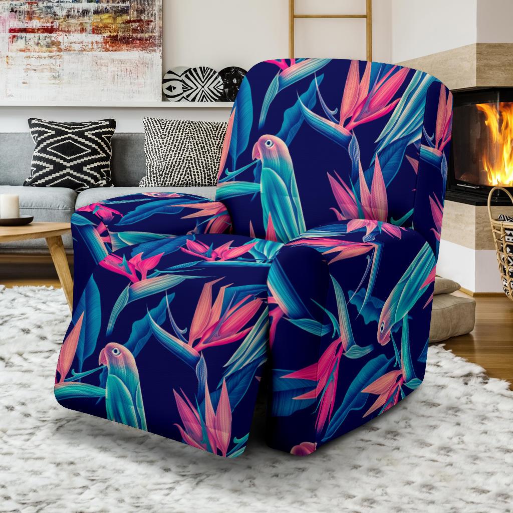 Tropical Flower Pattern Print Design TF024 Recliner Slipcover-JORJUNE.COM