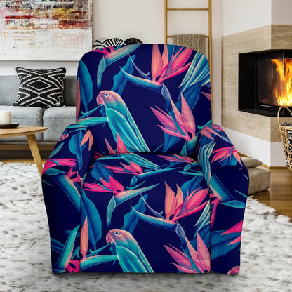 Tropical Flower Pattern Print Design TF024 Recliner Slipcover-JORJUNE.COM