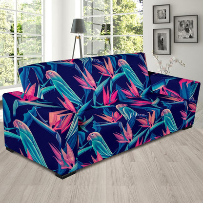 Tropical Flower Pattern Print Design TF024 Sofa Slipcover-JORJUNE.COM