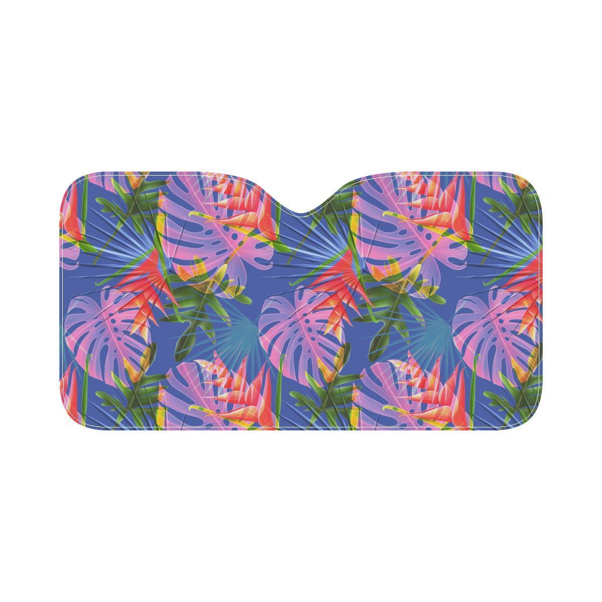 Tropical Flower Pattern Print Design TF025 Car Sun Shade-JorJune