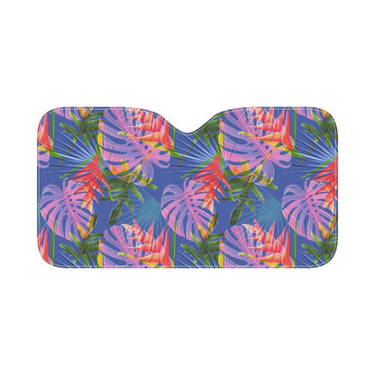 Tropical Flower Pattern Print Design TF025 Car Sun Shade-JorJune