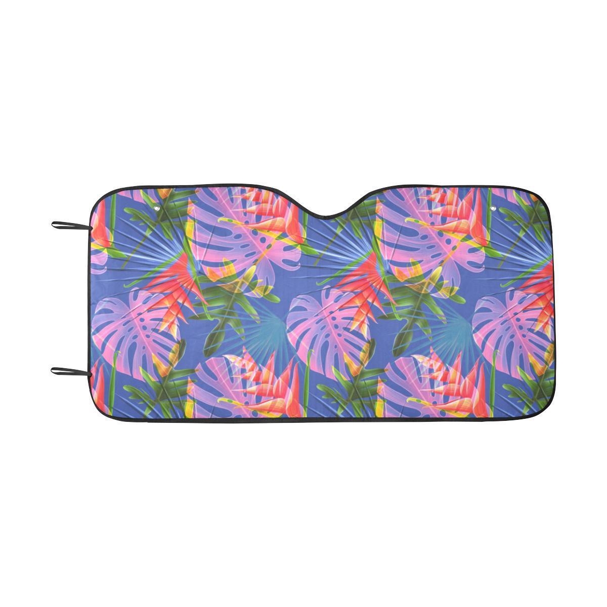 Tropical Flower Pattern Print Design TF025 Car Sun Shade-JorJune