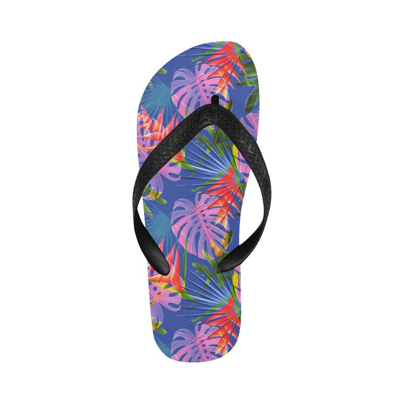 Tropical Flower Pattern Print Design TF025 Flip Flops-JorJune