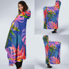 Tropical Flower Pattern Print Design TF025 Hooded Blanket-JORJUNE.COM