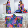 Tropical Flower Pattern Print Design TF025 Hooded Blanket-JORJUNE.COM