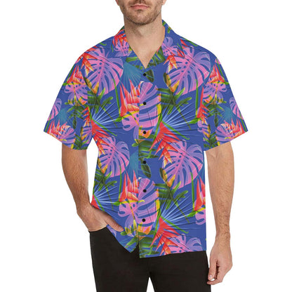 Tropical Flower Pattern Print Design TF025 Men Hawaiian Shirt-JorJune