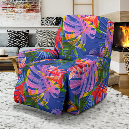 Tropical Flower Pattern Print Design TF025 Recliner Slipcover-JORJUNE.COM