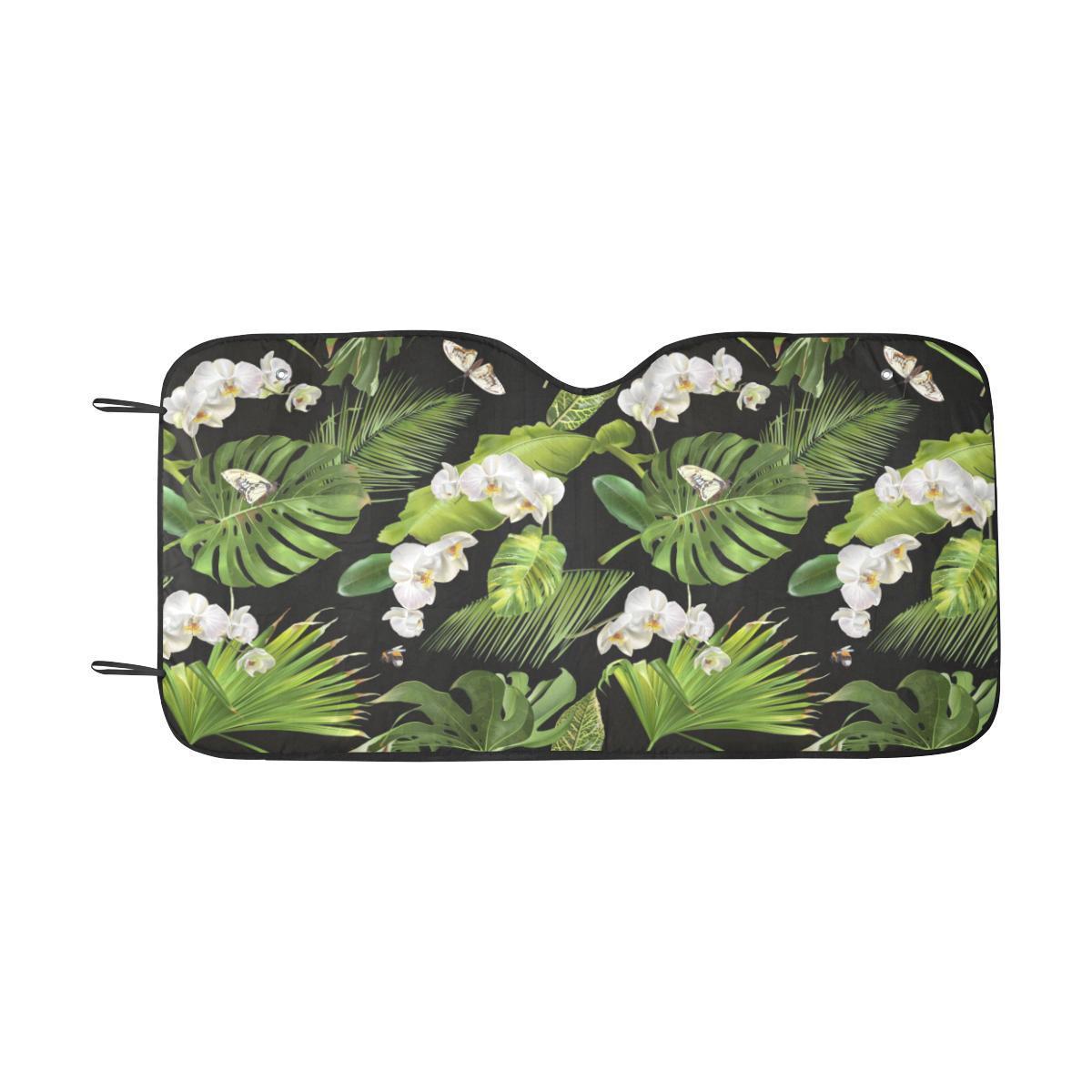 Tropical Flower Pattern Print Design TF026 Car Sun Shade-JorJune