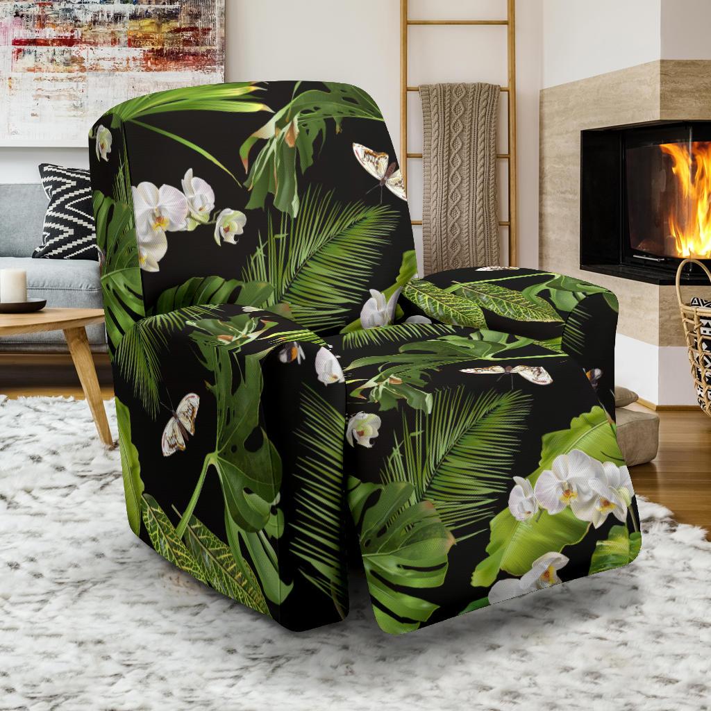 Tropical Flower Pattern Print Design TF026 Recliner Slipcover-JORJUNE.COM