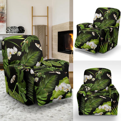 Tropical Flower Pattern Print Design TF026 Recliner Slipcover-JORJUNE.COM