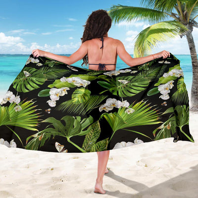 Tropical Flower Pattern Print Design TF026 Sarong Pareo Wrap-JORJUNE.COM