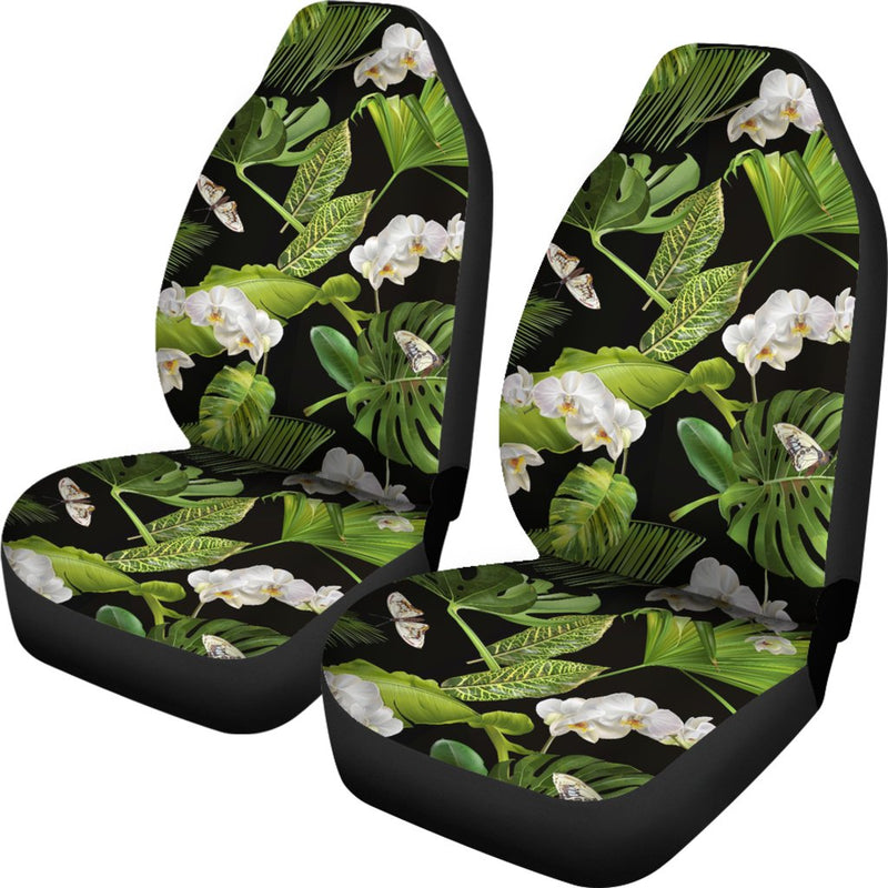 Tropical Flower Pattern Print Design TF026 Universal Fit Car Seat Covers-JorJune