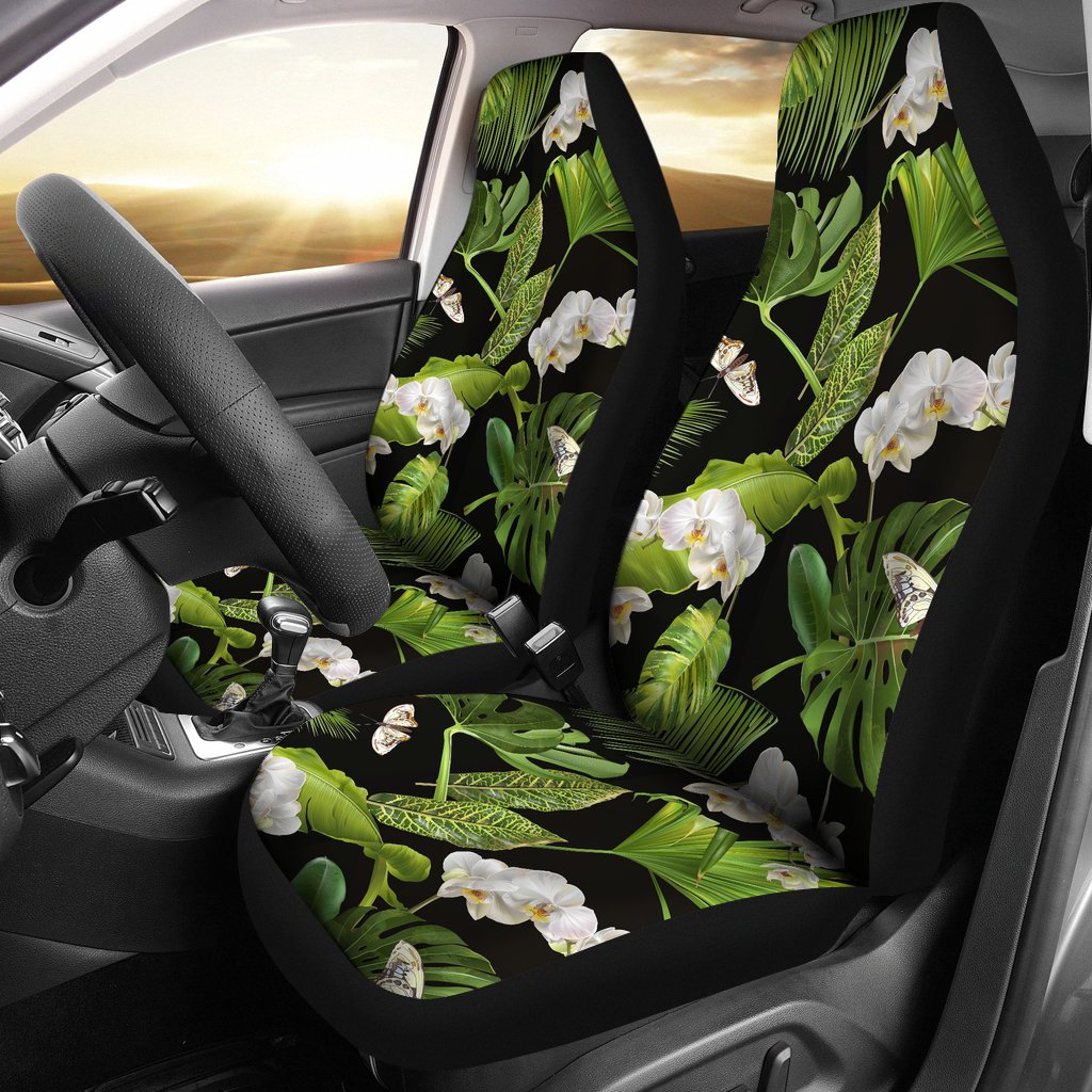 Tropical Flower Pattern Print Design TF026 Universal Fit Car Seat Covers-JorJune