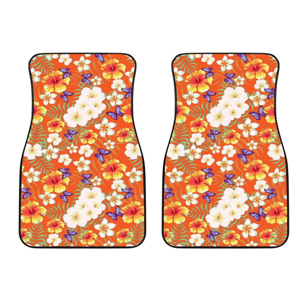 Tropical Flower Pattern Print Design TF027 Car Floor Mats-JORJUNE.COM