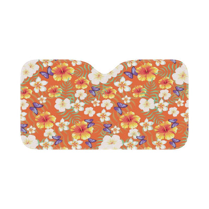 Tropical Flower Pattern Print Design TF027 Car Sun Shade-JorJune