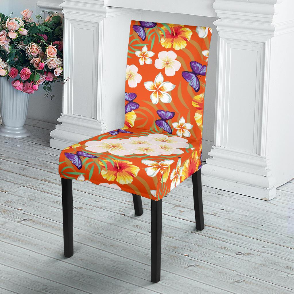 Tropical Flower Pattern Print Design TF027 Dining Chair Slipcover-JORJUNE.COM