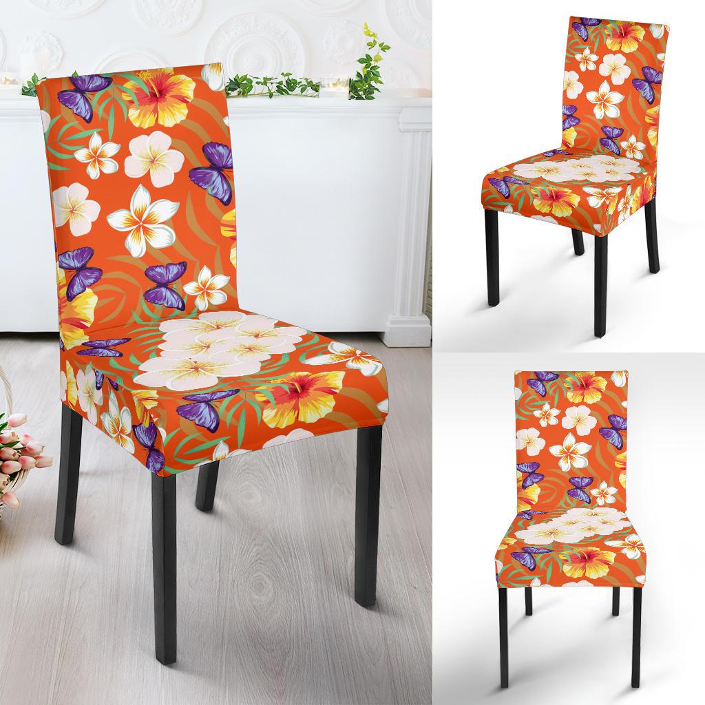 Tropical Flower Pattern Print Design TF027 Dining Chair Slipcover-JORJUNE.COM