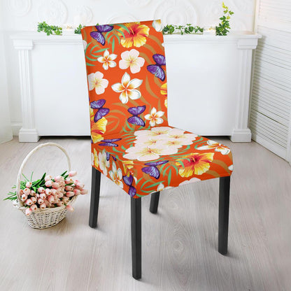Tropical Flower Pattern Print Design TF027 Dining Chair Slipcover-JORJUNE.COM