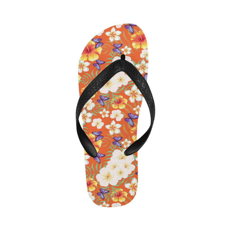 Tropical Flower Pattern Print Design TF027 Flip Flops-JorJune