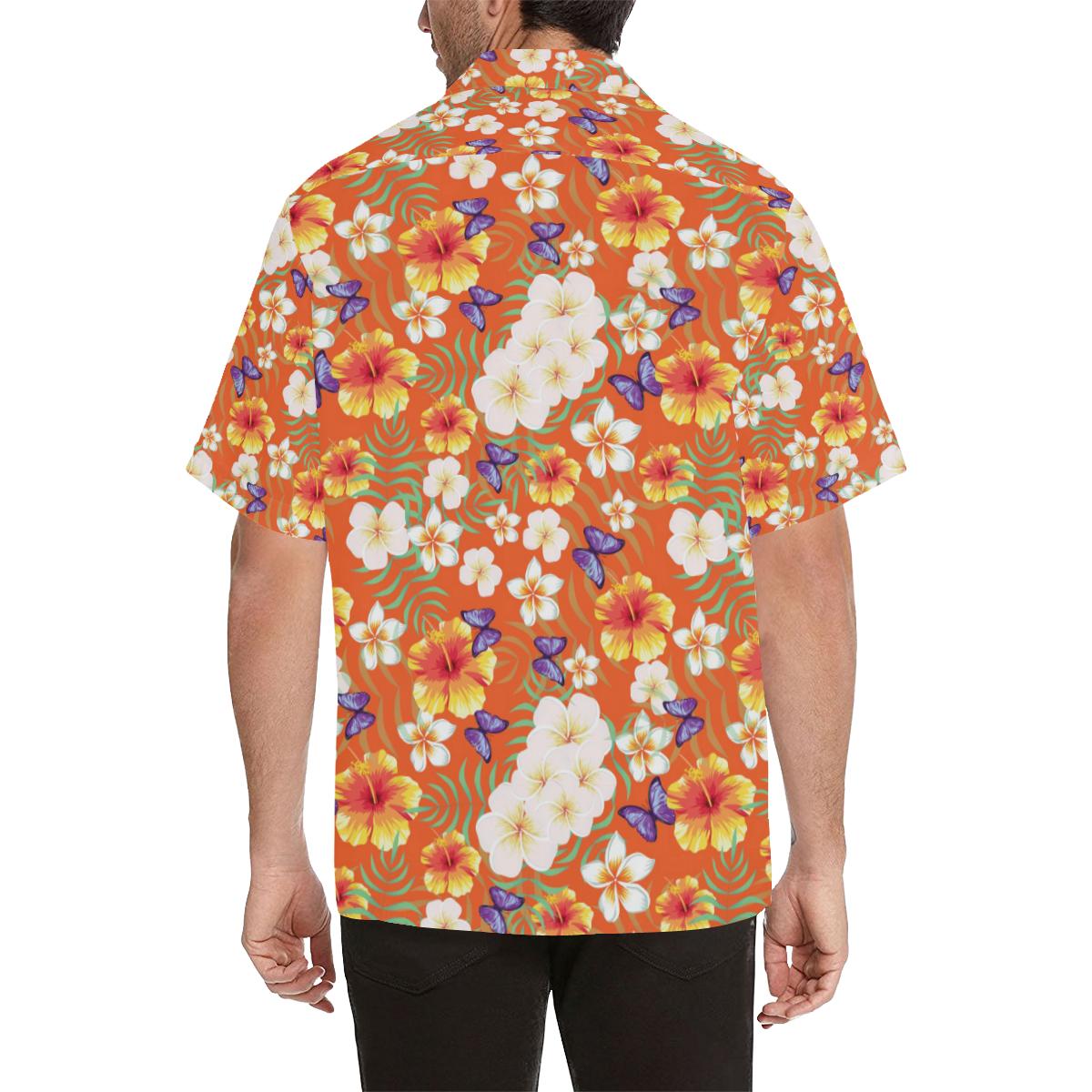 Tropical Flower Pattern Print Design TF027 Men Hawaiian Shirt-JorJune