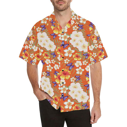 Tropical Flower Pattern Print Design TF027 Men Hawaiian Shirt-JorJune
