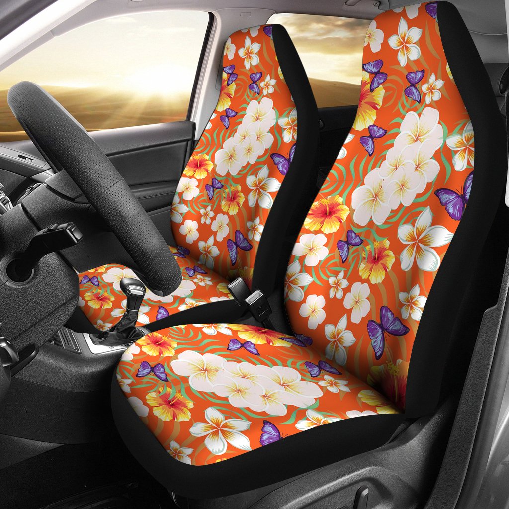 Tropical Flower Pattern Print Design TF027 Universal Fit Car Seat Covers-JorJune