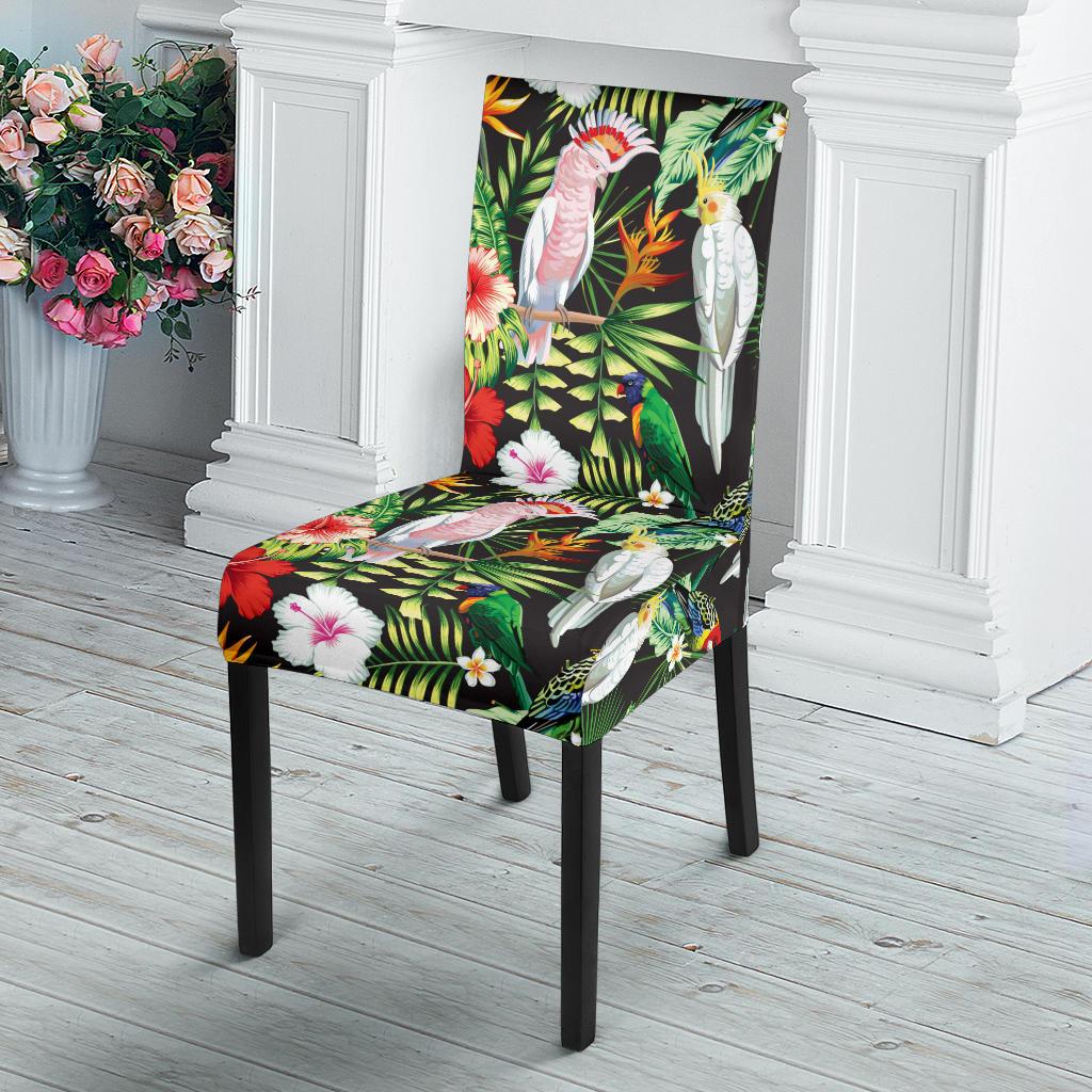 Tropical Flower Pattern Print Design TF03 Dining Chair Slipcover-JORJUNE.COM