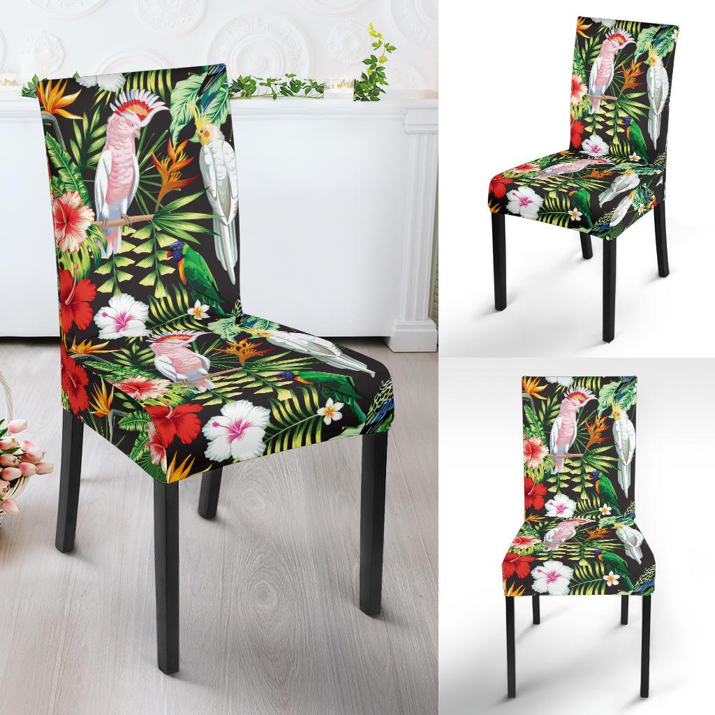 Tropical Flower Pattern Print Design TF03 Dining Chair Slipcover-JORJUNE.COM