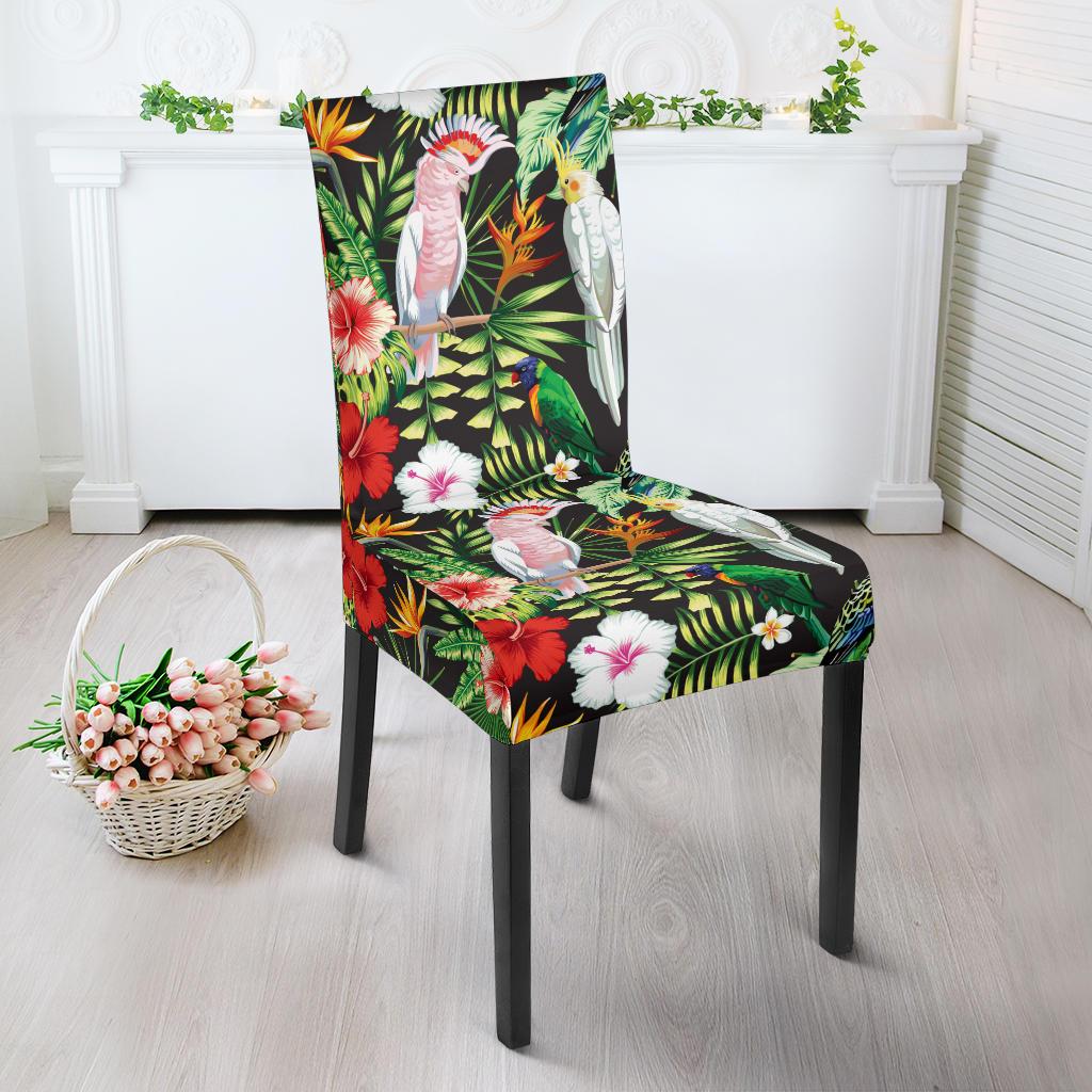 Tropical Flower Pattern Print Design TF03 Dining Chair Slipcover-JORJUNE.COM